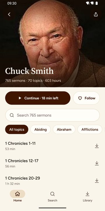 A preacher's page: every sermon, topics and search
